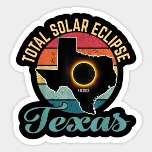 Texas Solar Eclipse 2024 Sticker